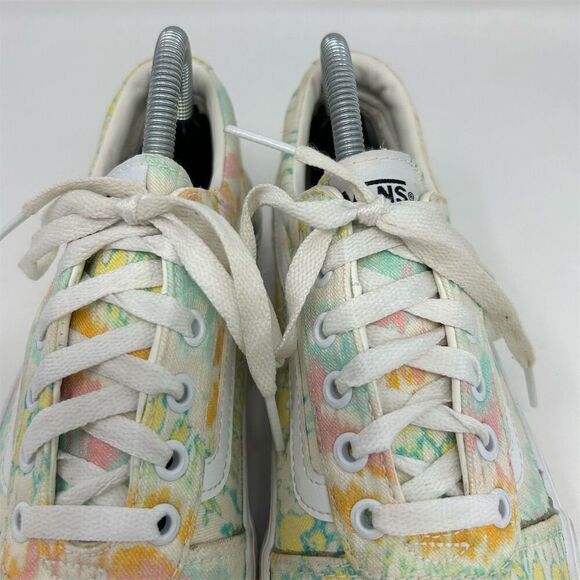 Vans Women's Ward White Tie Dye Lace Up Platform Sneakers Multicolor Size 9 - Picture 6 of 14